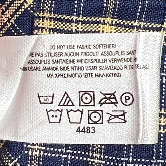 Brooks Brothers Supima Cotton Casual Shirt Blue Check Long-Sleeve Button-Down - Picture 7 of 13